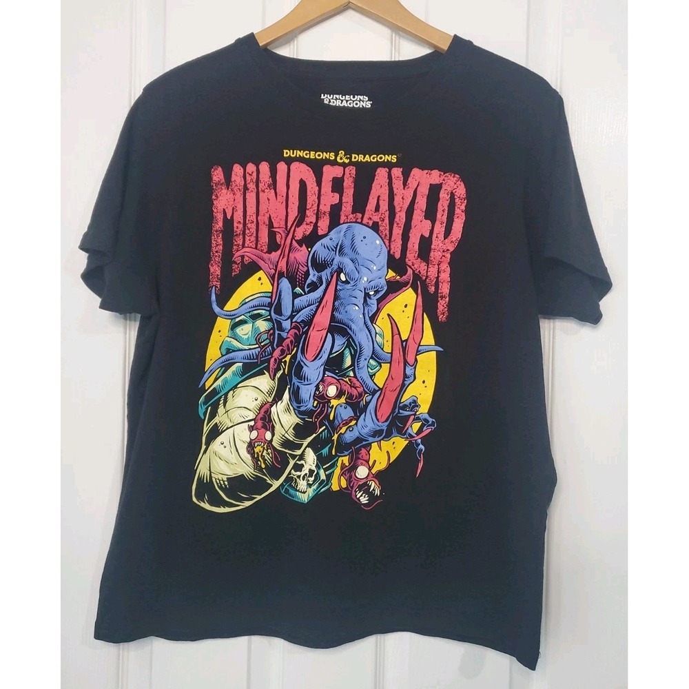 Dungeons And Dragons Mindflayer Short Sleeve Black T-shirt Men's Size Large